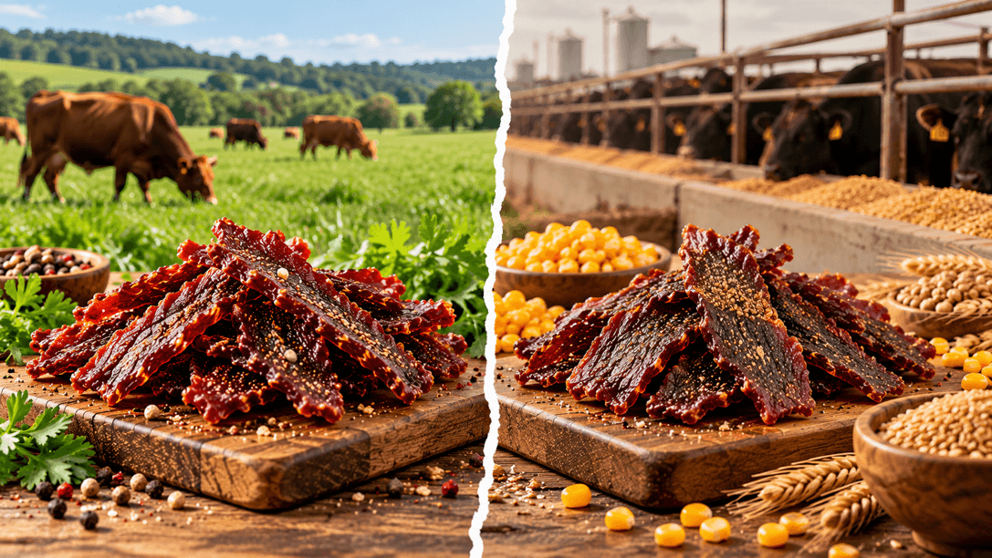 grass fed vs grain fed jerky